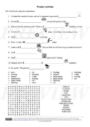 worksheet  uses more is advanced vocabulary a that weather This vocab some weather  worksheet